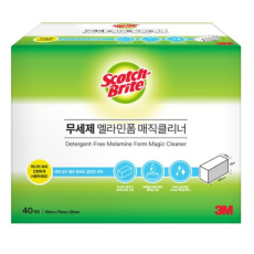 쓰리엠 스카치브라이트 무세제 멜라민폼 매직클리너 40p, 110 x 70 x..., 1개